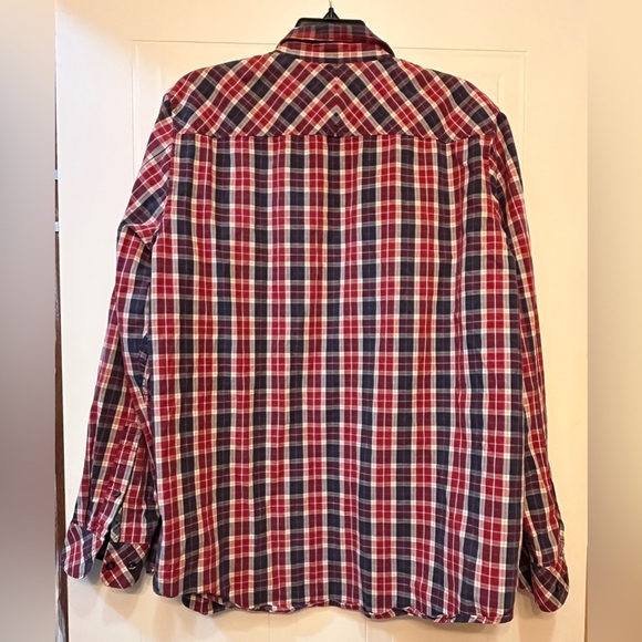 Timberland Men’s Plaid 2 Pocket Long Sleevee Oxford Shirt Regular Fit Size Large - Picture 7 of 8